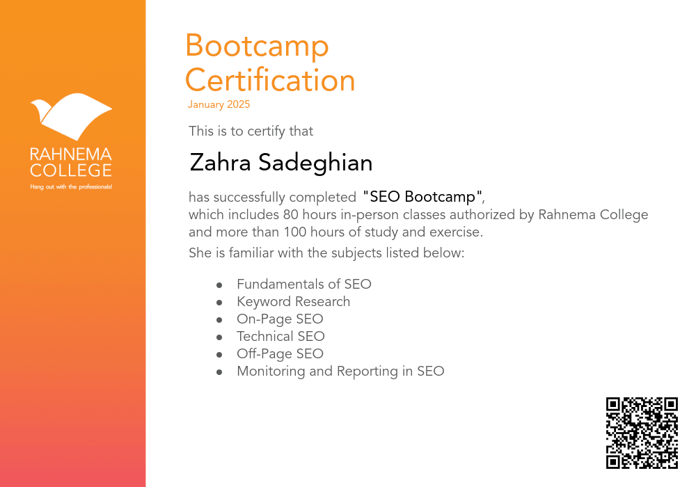 SEO Bootcamp-completion-certificate