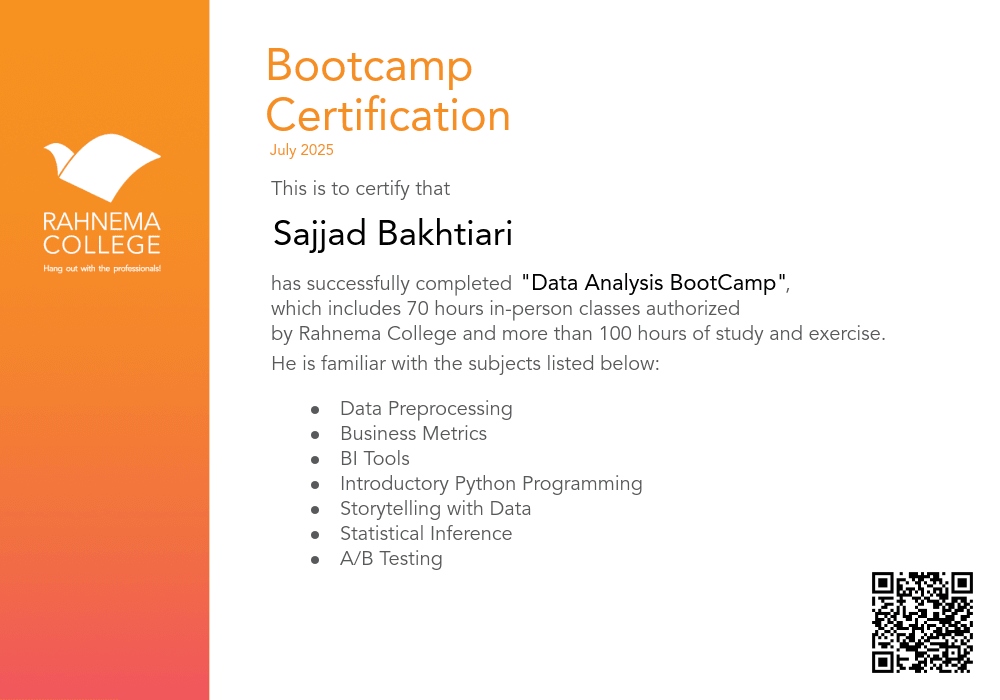 Data Analysis BootCamp-completion-certificate