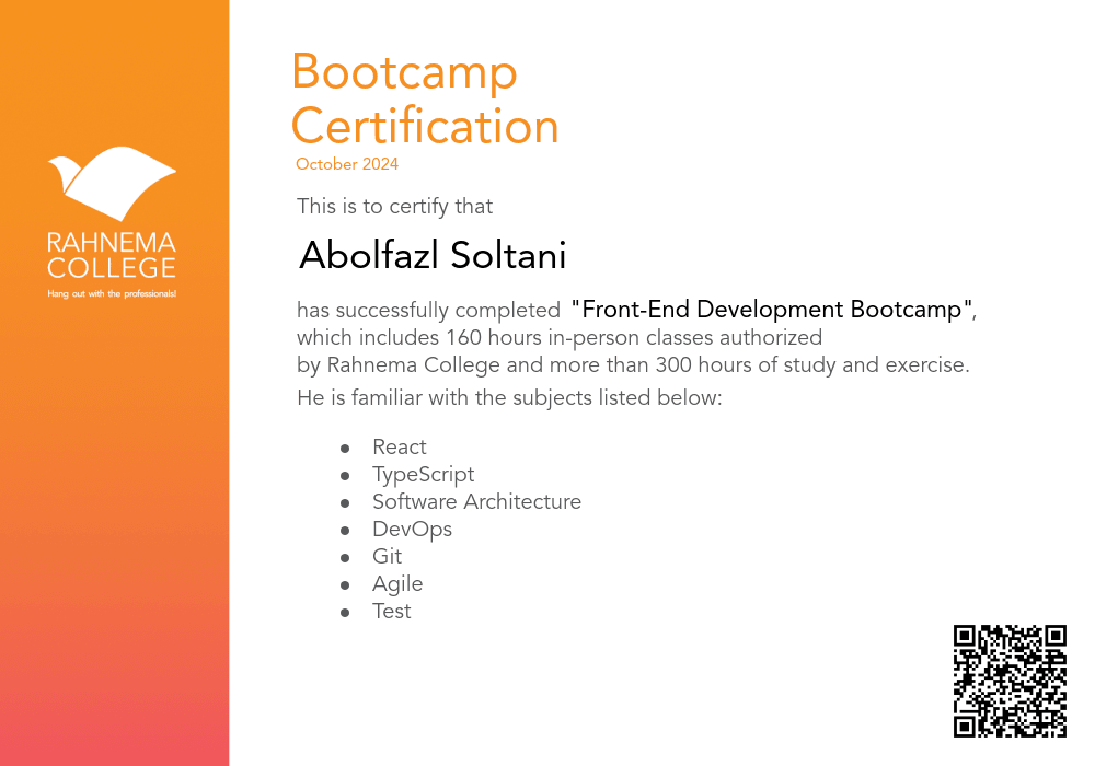 Front-End Development Bootcamp-completion-certificate