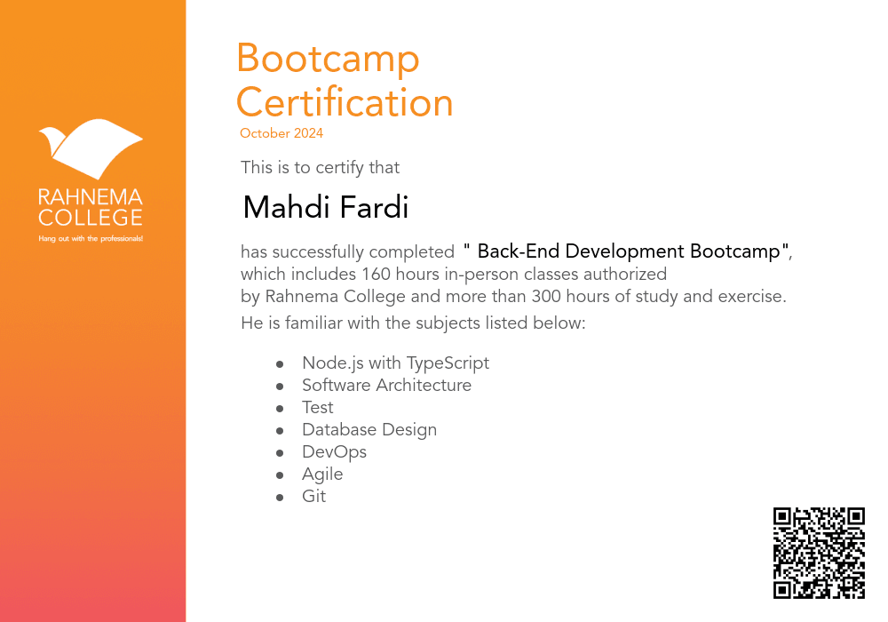  Back-End Development Bootcamp-completion-certificate