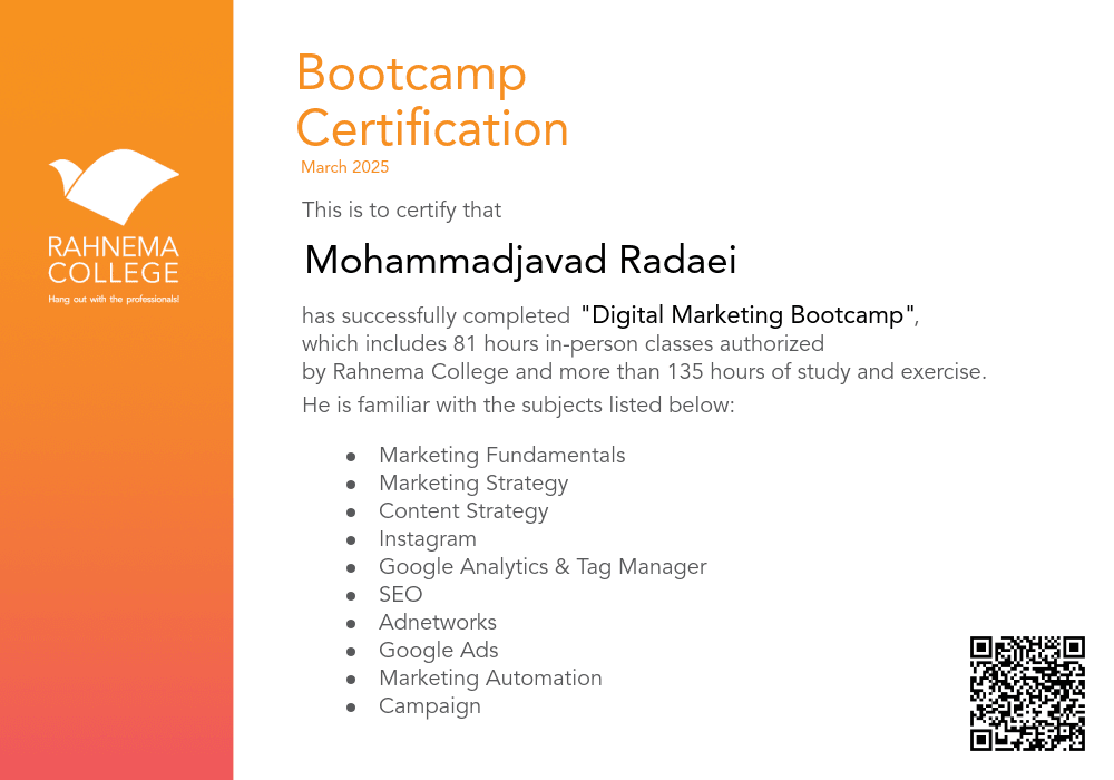 Digital Marketing Bootcamp-completion-certificate