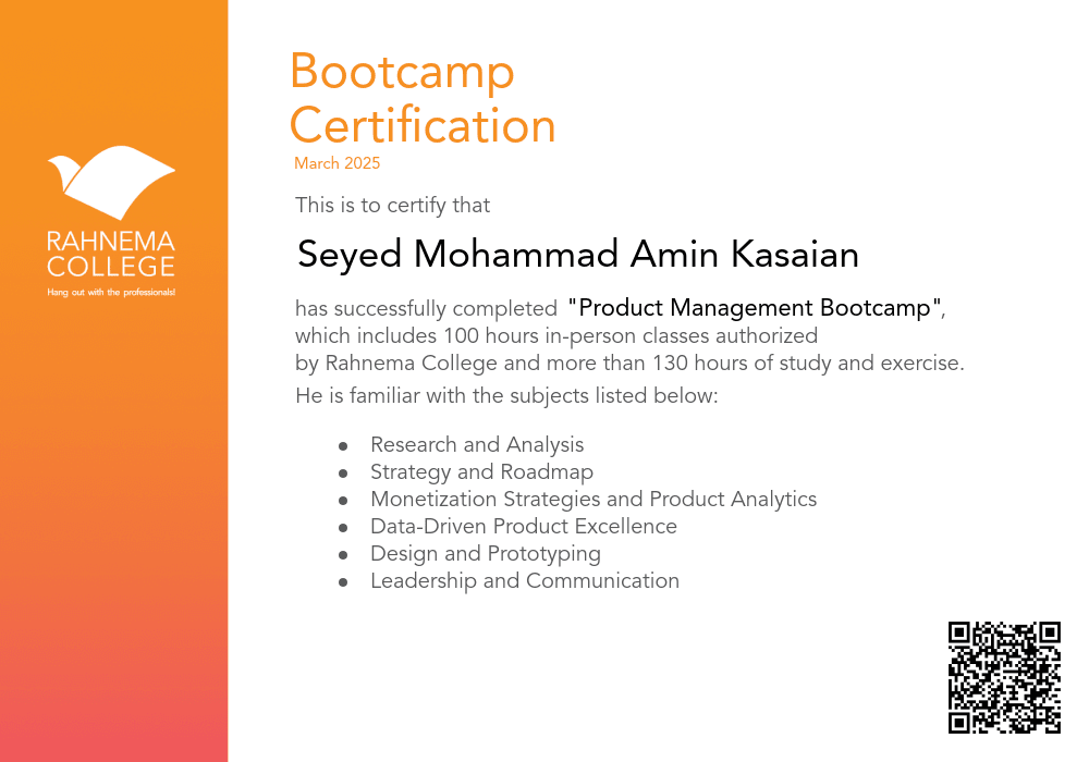 Product Management Bootcamp-completion-certificate