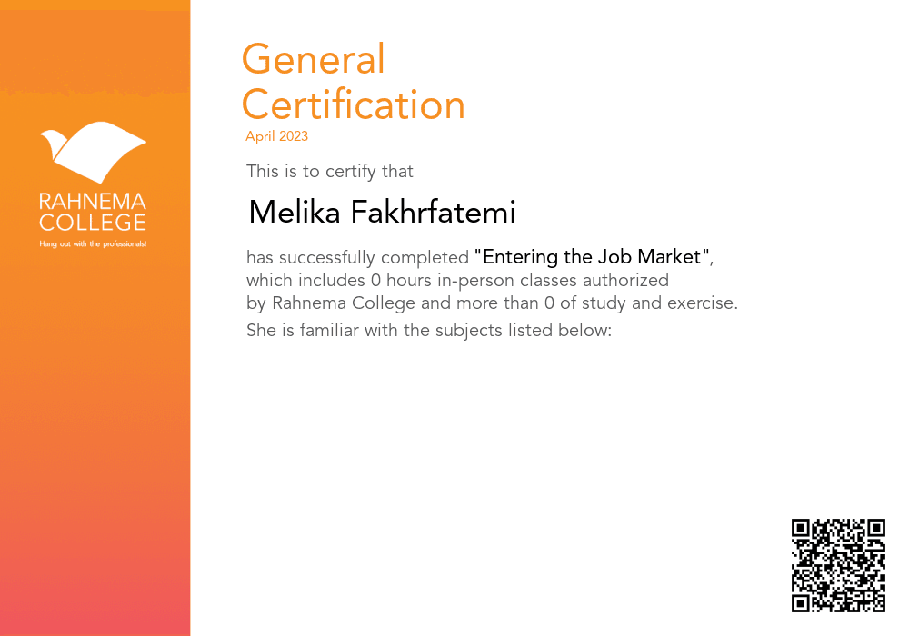 Entering the Job Market-completion-certificate