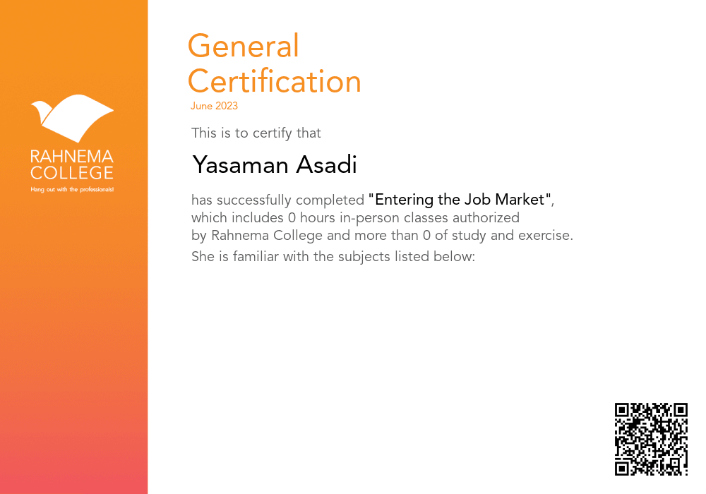 Entering the Job Market-completion-certificate