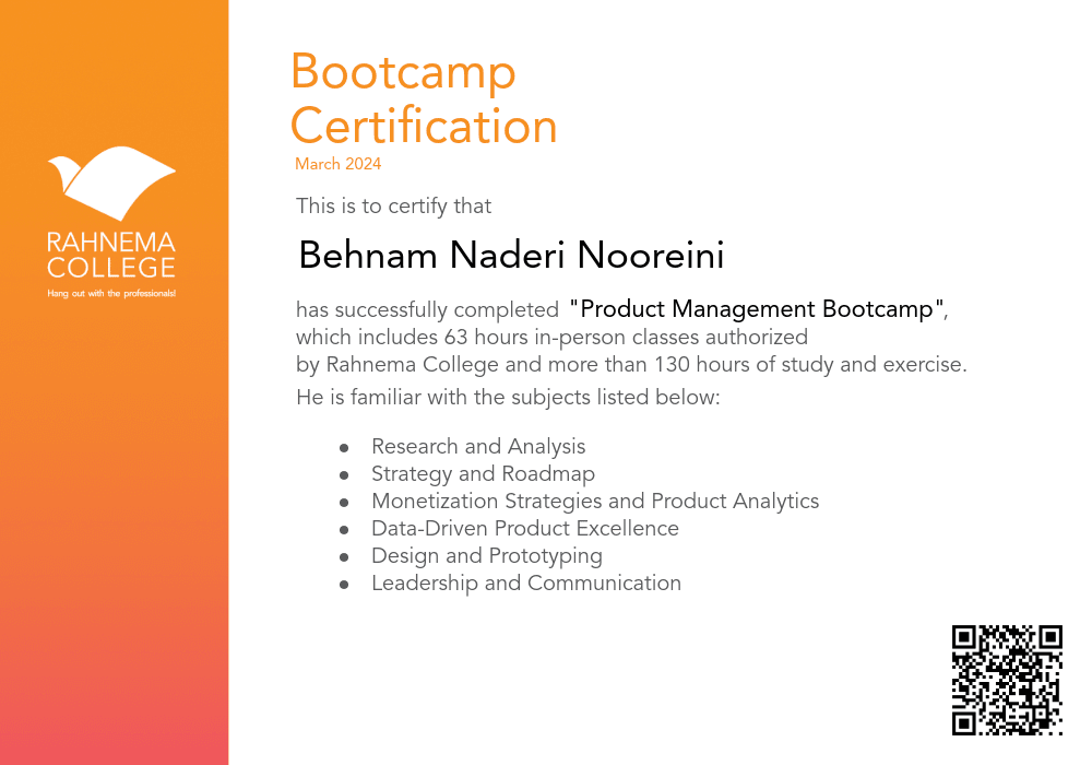 Product Management Bootcamp-completion-certificate