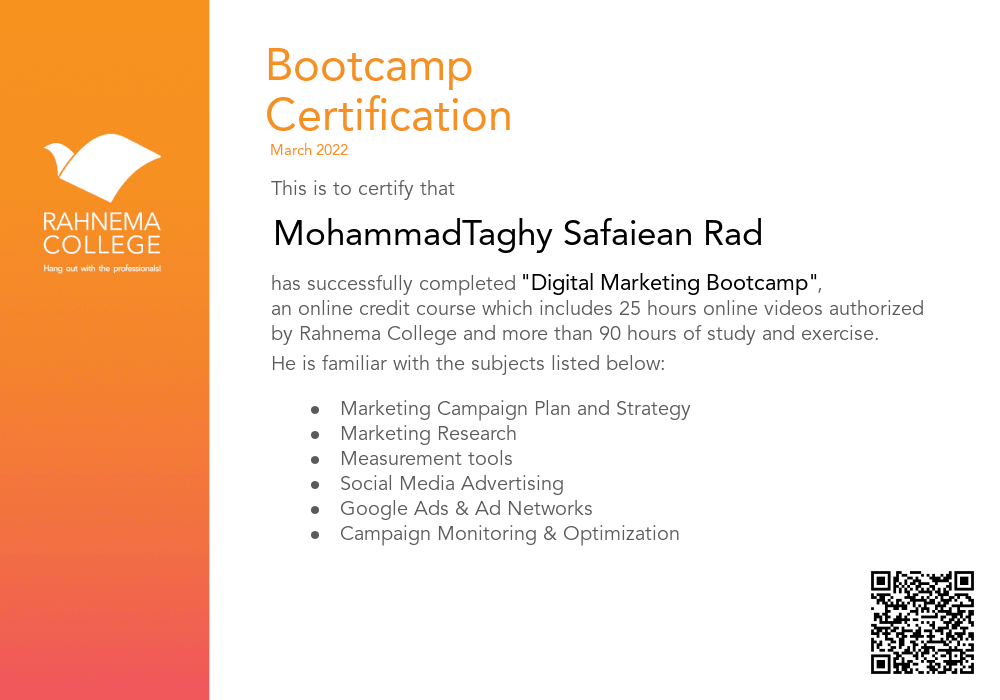Digital Marketing Bootcamp-completion-certificate