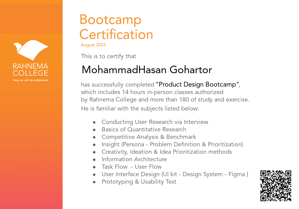 Product Design Bootcamp-completion-certificate