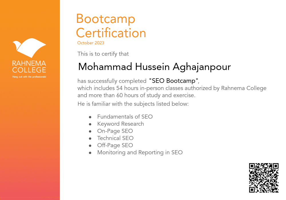 SEO Bootcamp-completion-certificate
