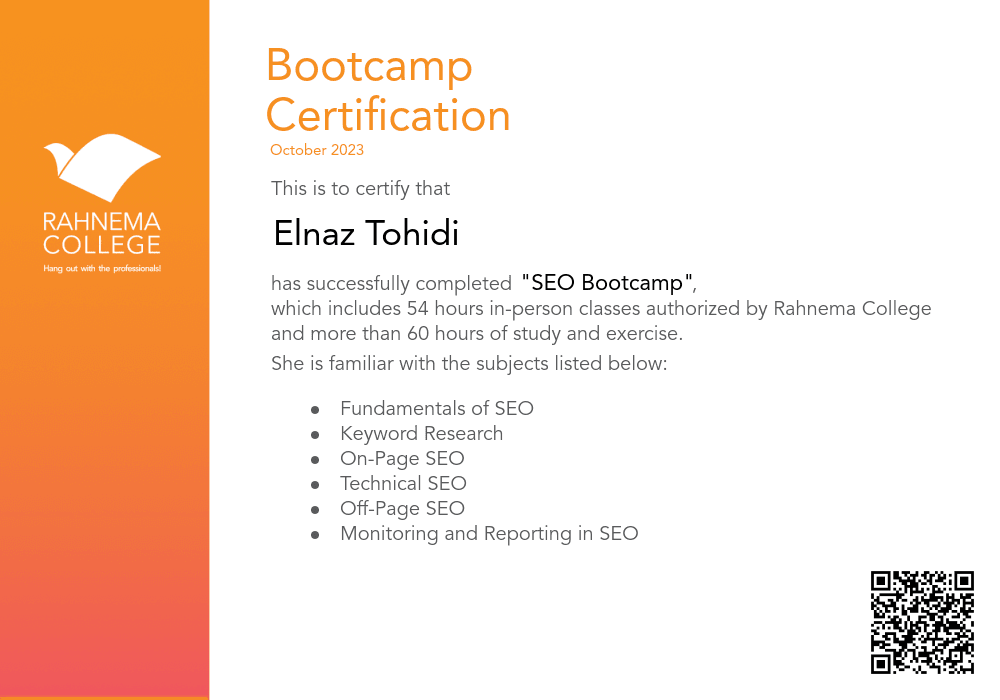 SEO Bootcamp-completion-certificate