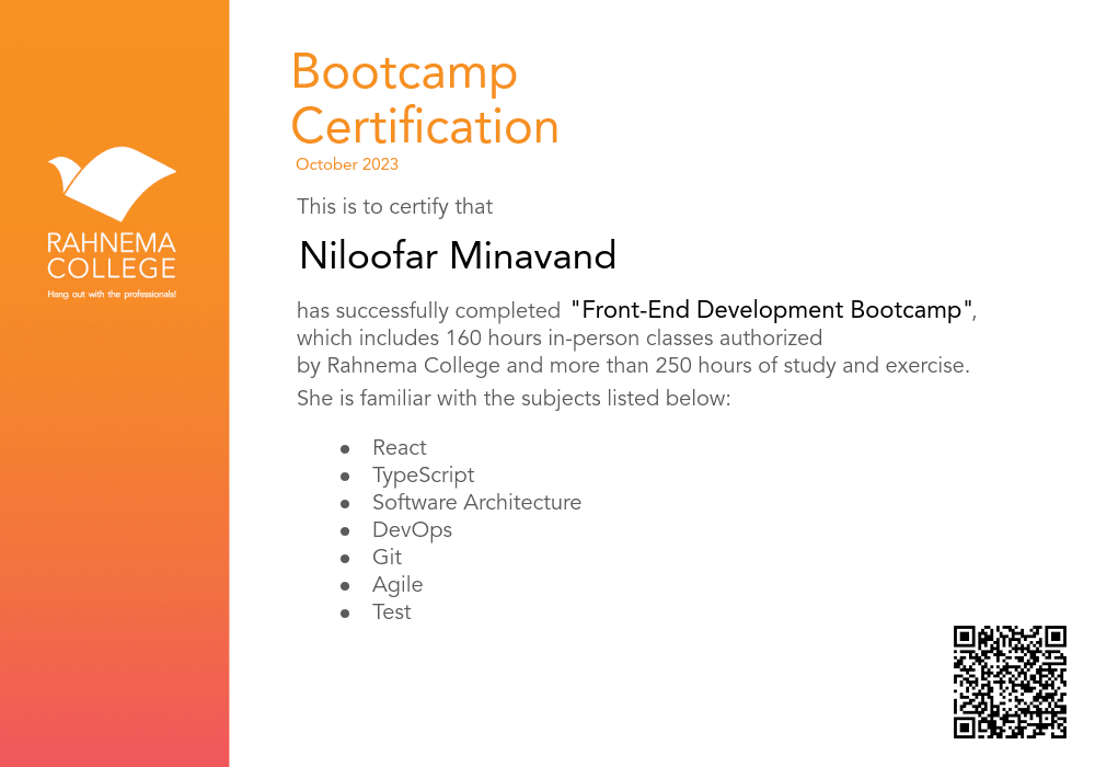 Front-End Development Bootcamp-completion-certificate