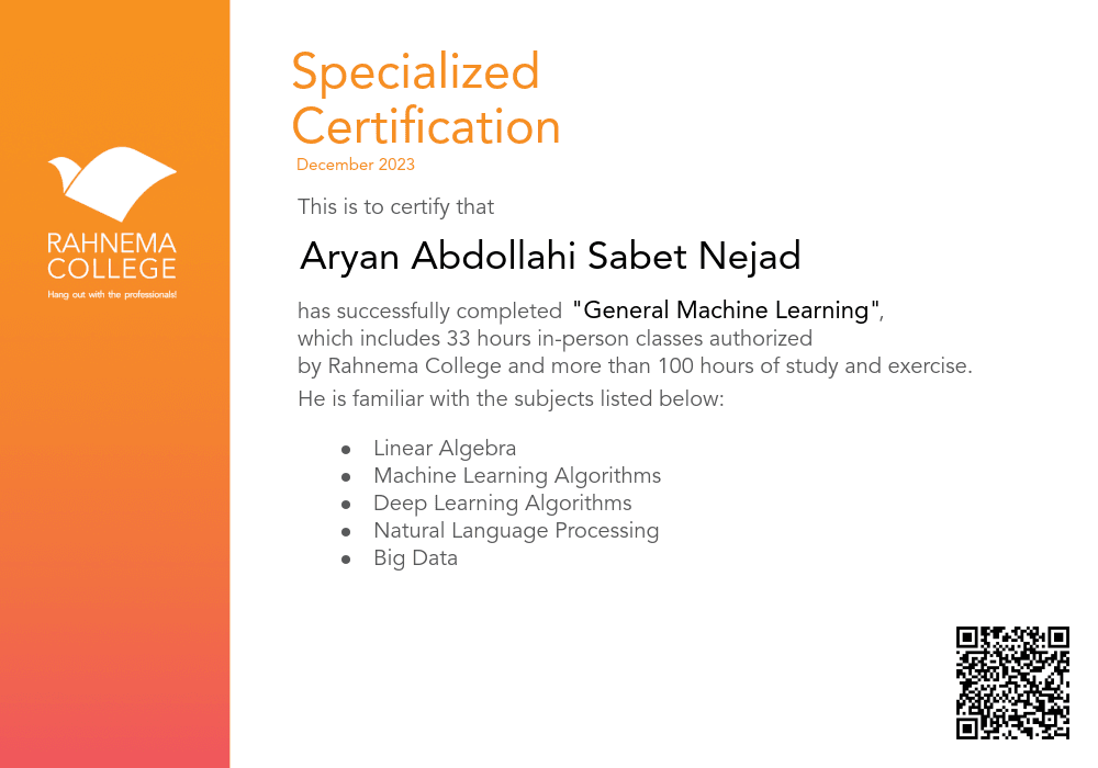General Machine Learning-completion-certificate