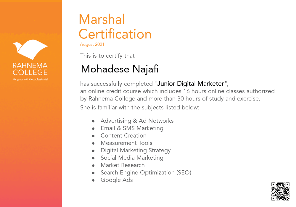 Fundamental Digital Marketing-completion-certificate