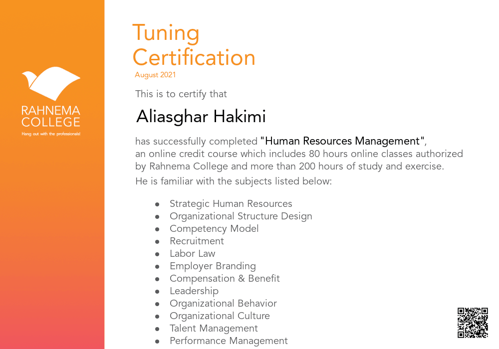 Human Resource Management Bootcamp-completion-certificate