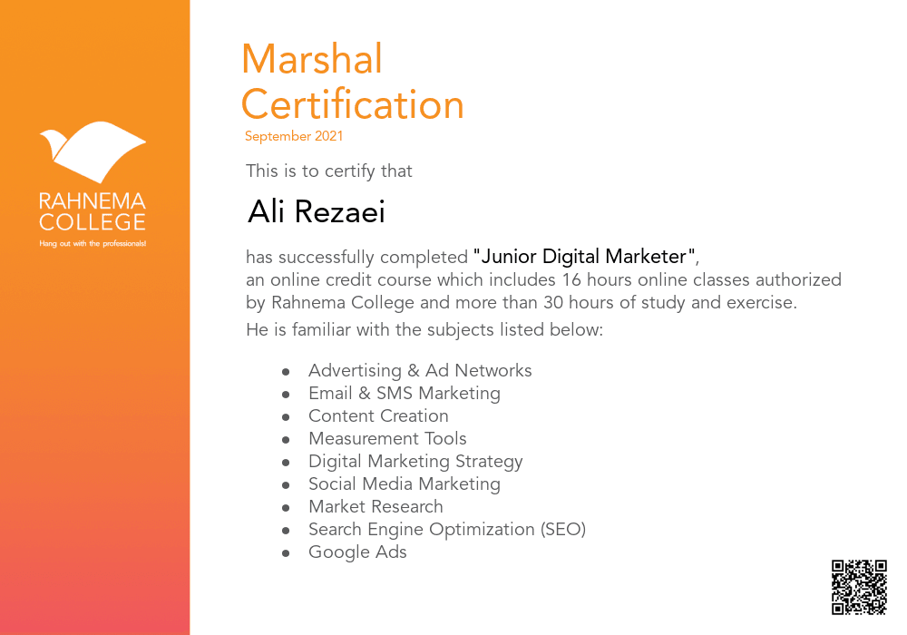 Fundamental Digital Marketing-completion-certificate