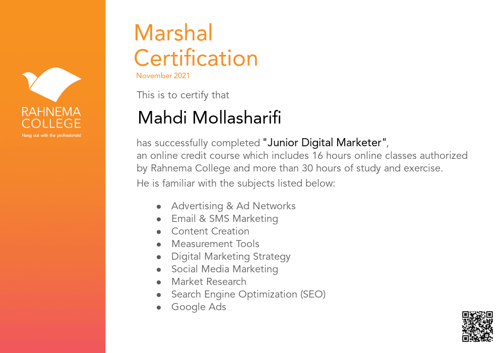 Fundamental Digital Marketing-completion-certificate