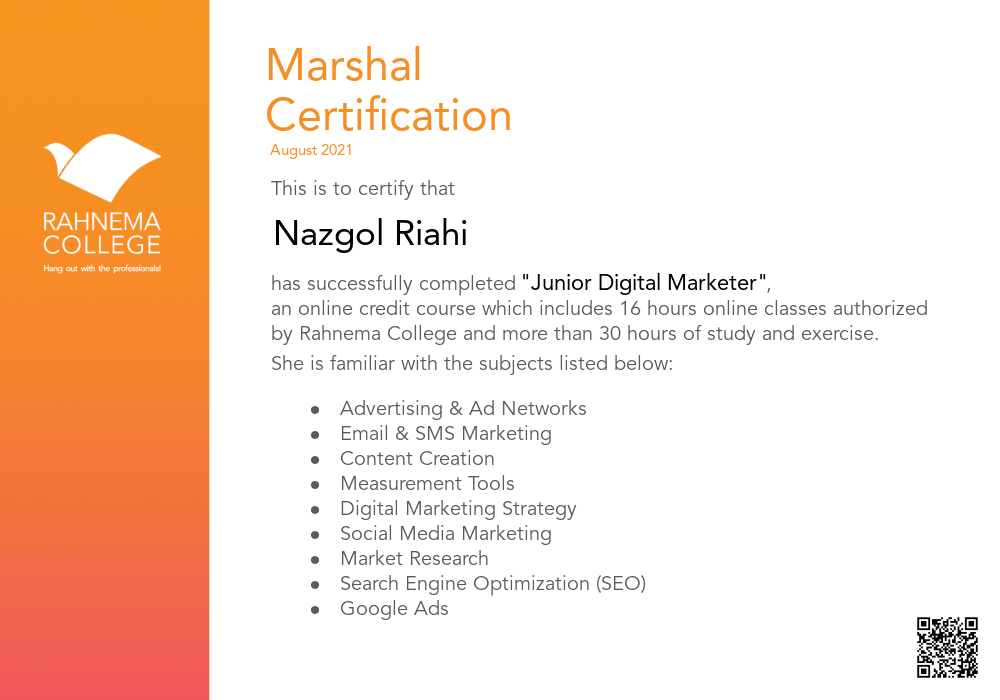 Fundamental Digital Marketing-completion-certificate