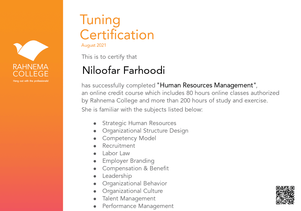 Human Resource Management Bootcamp-completion-certificate