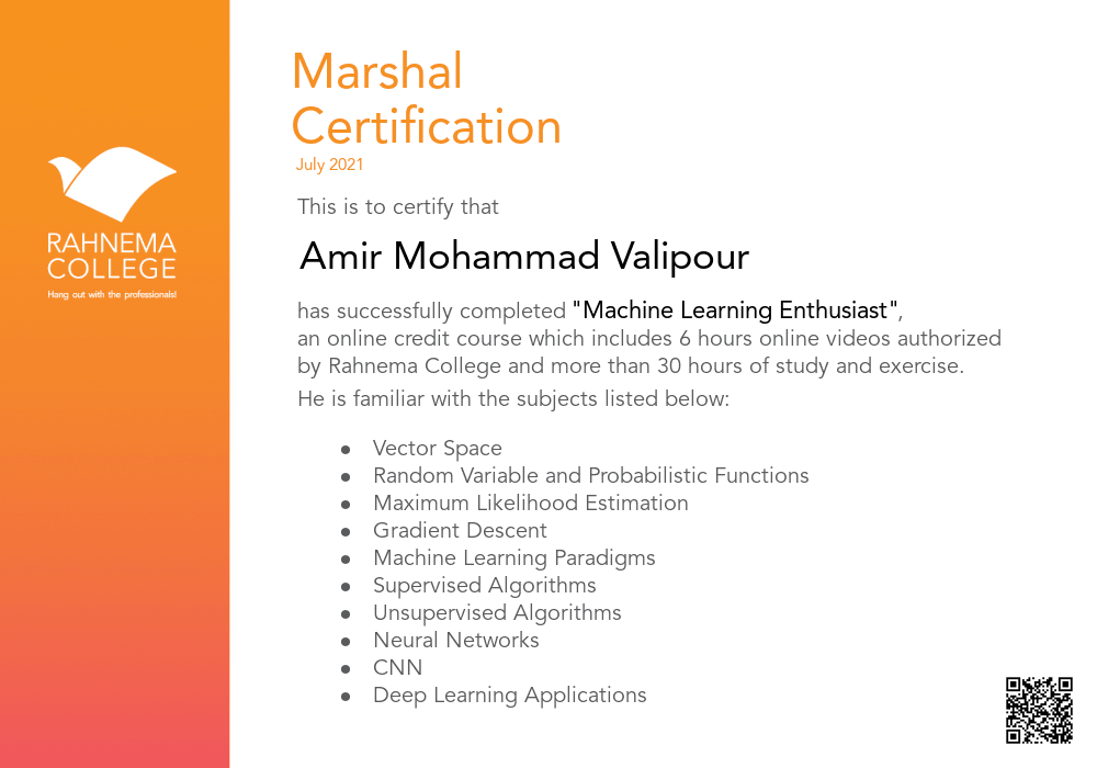 Fundamental Machine Learning-completion-certificate