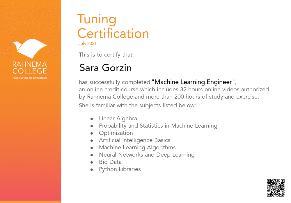 Machine Learning Bootcamp-completion-certificate