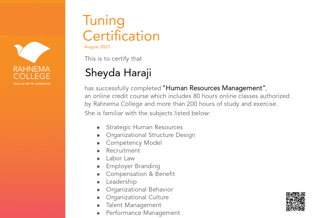 Human Resource Management Bootcamp-completion-certificate
