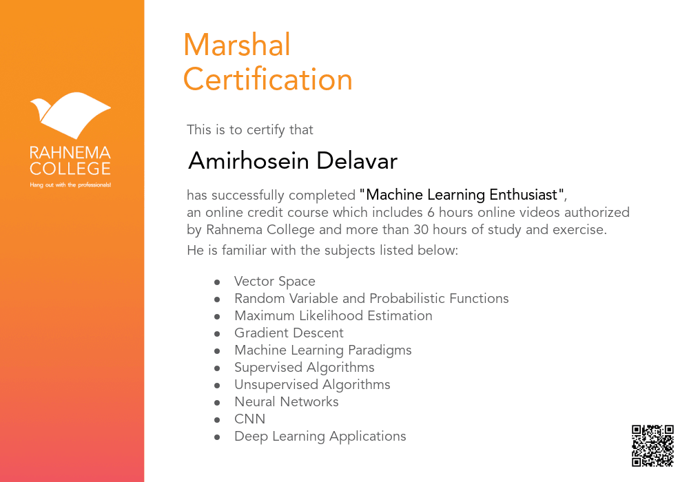 Fundamental Machine Learning-completion-certificate